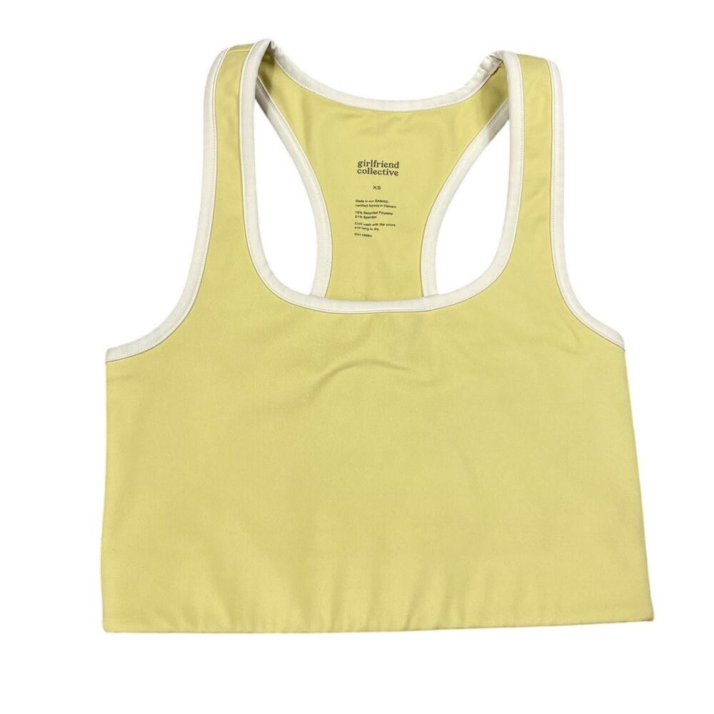 Girlfriend Collective Womens Size XS Yellow Sports Bra